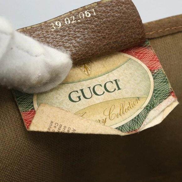 GUCCI GG Supreme Tote Bag PVC Beige Gold 39 02 061 Auth 151428 - Picture 10 of 16